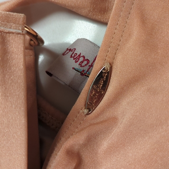 Luli Fama Gold And Gold Ring Embellished Bikini - Picture 5 of 6